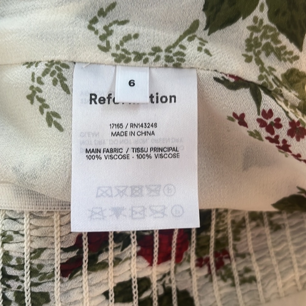 Reformation long sleeve floral top size 6 - Picture 11 of 11